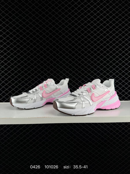 Nike V2K Run White Metallic Silver Pink Brown EU 35 5-41 lifestyle