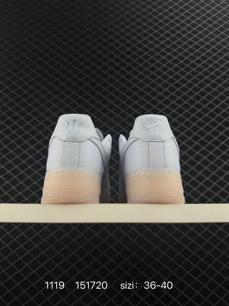 Nike Air Force 1 07 White translucent light pink-beige sole EU 36-40 lifestyle