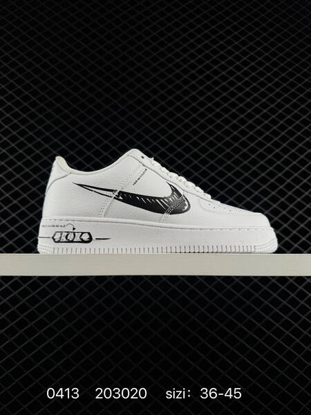 Nike Air Force 1 07 Low Multiple colorways white blue sketch swoosh black white sketch swoosh white black sketch swoosh off-white burgundy pink cherry EU 36-45 lifestyle