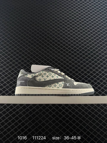 Jordan Air Jordan 1 Low OG SP Travis Scott Fragment Louis Vuitton Grey Beige Navy Red Green EU 36-45 Sneaker - Unisex (BS-80508)