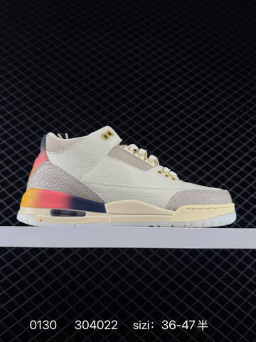 Jordan Air Jordan 3 Retro White Light Grey EU 36-47 Basketball Shoe - Unisex (BS-79739)