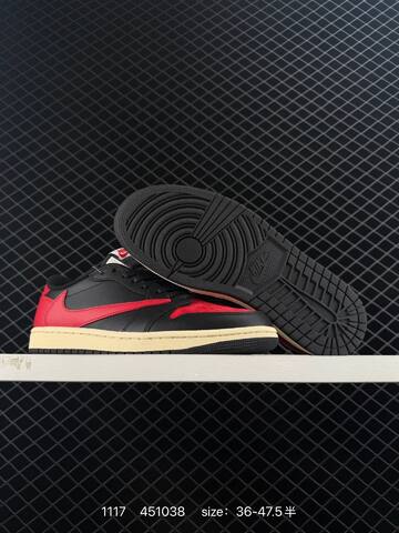 Jordan Air Jordan 1 Low Travis Scott Black Red Cream EU 36-47 5 Sneaker - Unisex (BS-80251)