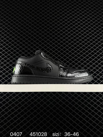 Jordan Air Jordan 1 Low Black Neon Green EU 36-46 Sneaker - Unisex (BS-79540)