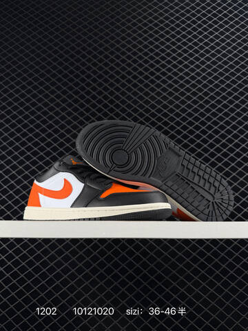 Jordan Air Jordan 1 Low 553560-131 Black Orange White Sail EU 36-46 Sneaker - Unisex (BS-80125)