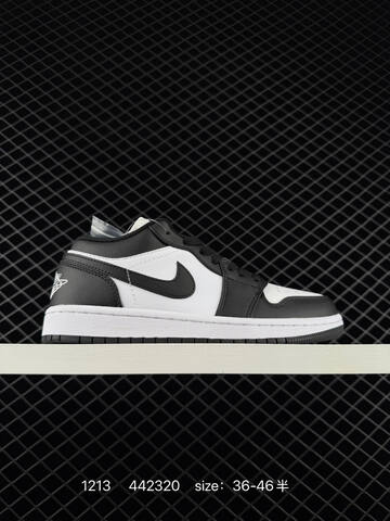 Jordan Air Jordan 1 Low Black White Red Silver EU 36-46 Sneaker - Unisex (BS-80069)