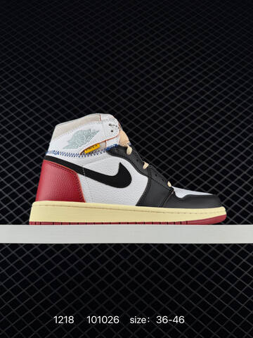 Jordan Union x Air Jordan 1 Retro High NRG Black White Red Cream EU 36-46 Basketball Shoe - Unisex (BS-80035)