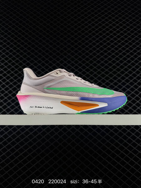 Nike Zoom Fly 6 Light pink base with multicolor accents pink orange green blue purple white EU 36-45 half sizes available running lifestyle