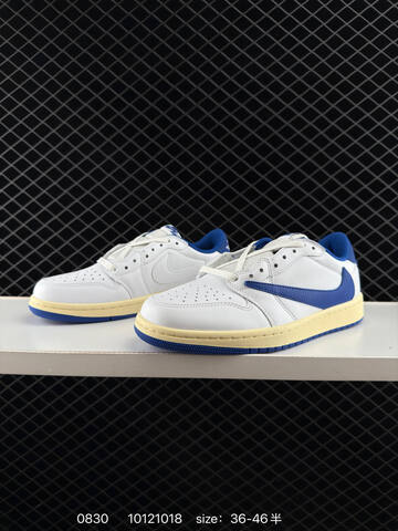 Jordan Travis Scott x Air Jordan 1 Low DM7866-002 White Blue Cream EU 36-46 Sneaker - Unisex (BS-80807)