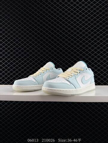 Jordan Air Jordan 1 Low White Light Blue Cream EU 36-46 Sneaker - Unisex (BS-81209)