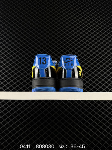 Nike Air Force 1 07 Black Blue Yellow EU 36-45 lifestyle