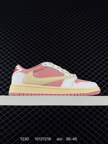 Jordan Travis Scott x Fragment Design x Air Jordan 1 Low OG Yellow Blue White Gum EU 36-45 Sneaker - Unisex (BS-79937)