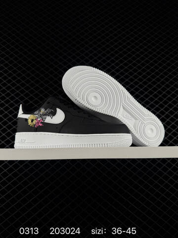 Nike Air Force 1 Low Black White 36-45 Casual - Unisex (BS-72657)