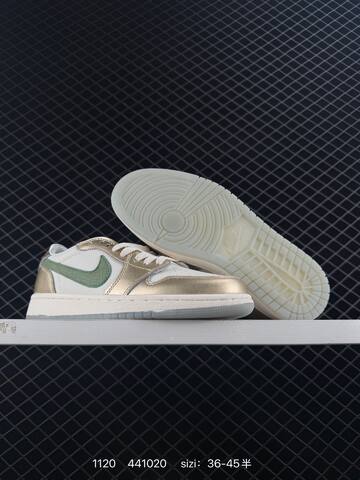 Jordan Air Jordan 1 Low Chinese New Year Sail Metallic Gold Green EU 36-45 Sneaker - Unisex (BS-80228)