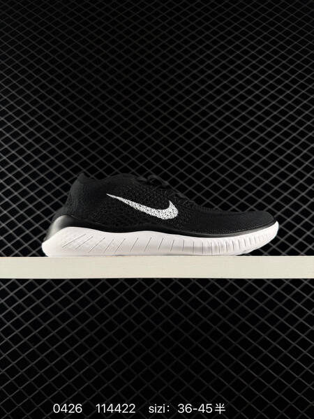 Nike Free RN Flyknit 2018 Black White EU 36-45 running lifestyle
