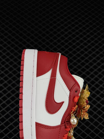 Jordan Air Jordan 1 Low White Red Gold EU 36-46 Sneaker - Unisex (BS-79912)
