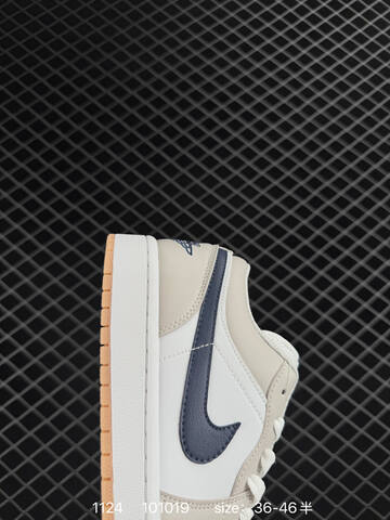Jordan Air Jordan 1 Low White Light Grey Navy Gum EU 36-46 Sneaker - Unisex (BS-80205)