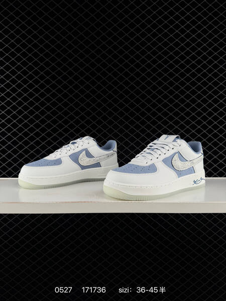 Nike Air Force 1 white light blue navy off white EU 36-45 lifestyle