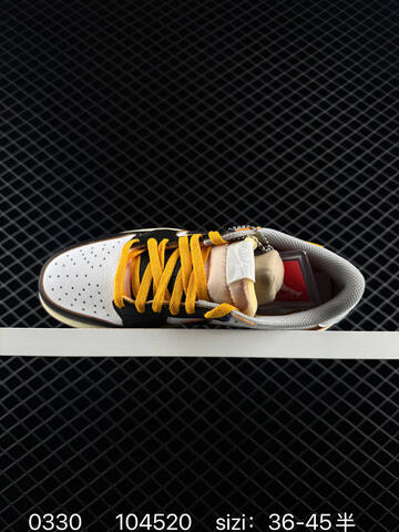 Jordan Air Jordan 1 Retro Low OG White Black Red Yellow Cream EU 36-45 Sneaker - Unisex (BS-79577)