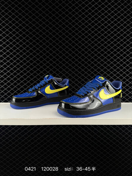 Nike Air Force 1 07 Low Black Blue Yellow EU 36-45 lifestyle