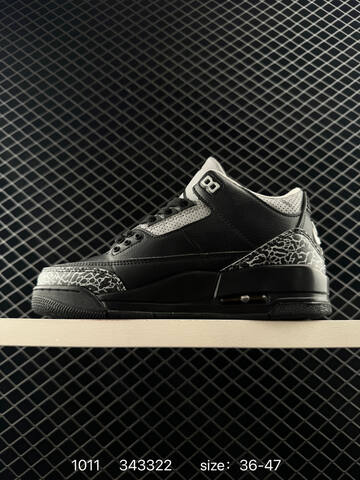 Jordan Air Jordan 3 Retro Black White EU 36-47 Basketball Shoe - Unisex (BS-80547)