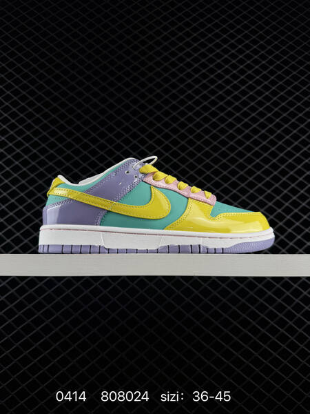 Nike Dunk Low Multi-color patent leather yellow turquoise light purple pink white EU 36-45 lifestyle