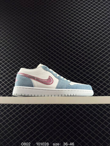 Jordan Air Jordan 1 Low HQ2001 400 White Light Blue Pink EU 36-46 Sneaker - Unisex (BS-80982)