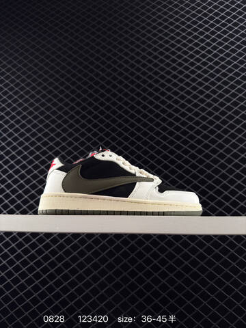Jordan Air Jordan 1 Low OG SP Travis Scott White Pink Beige Red EU 36-45 Sneaker - Unisex (BS-80820)