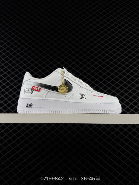 Nike Air Force 1 07 Low white black grey red EU 36-45 lifestyle