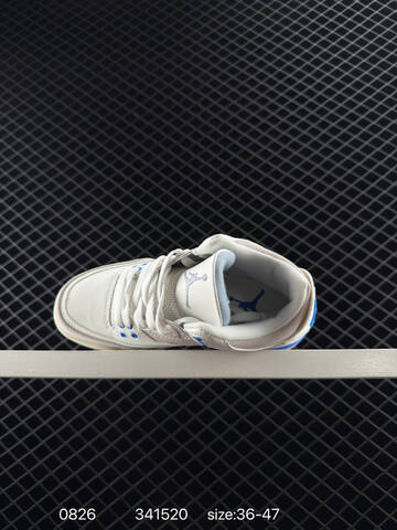 Jordan Air Jordan 3 Retro White Grey Blue Cream EU 36-47 Basketball Shoe - Unisex (BS-80827)