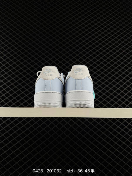 Nike Air Force 1 Low Light blue with white Swoosh and white midsole EU 36-45 half sizes available lifestyle