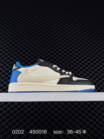 Jordan Air Jordan 1 Low OG Travis Scott Canary Sail Black Blue Yellow EU 36-45 Sneaker - Unisex (BS-79728)