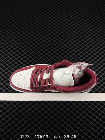 Jordan Air Jordan 1 Low White Burgundy Silver EU 36-46 Sneaker - Unisex (BS-79978)
