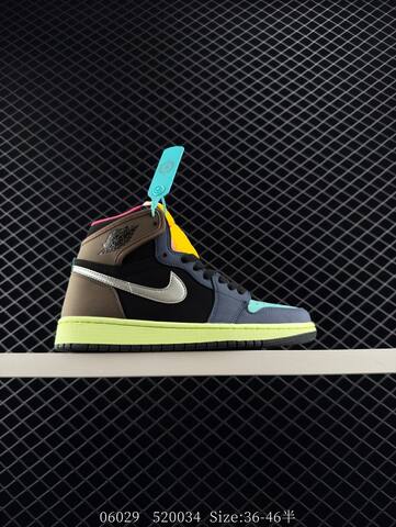Jordan Air Jordan 1 High OG Bio Hack Black Brown Silver Neon Green Pink Blue EU 36-46 Sneaker - Unisex (BS-81126)