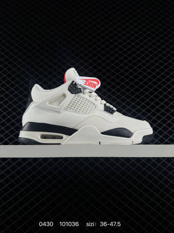 AIR JORDAN 4 Air Jordan Flight Club Sail Black-University Red Lifestyle (BS-79370)