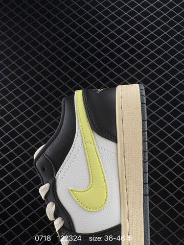 Jordan Air Jordan 1 Low 85 Fall League White Black Pale Yellow Neon Yellow EU 36-46 Sneaker - Unisex (BS-81046)
