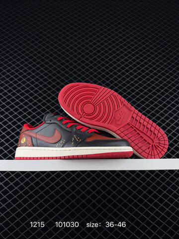 Jordan Air Jordan 1 Low CZ0775-036 Black Red Sail Gold EU 36-46 Sneaker - Unisex (BS-80056)