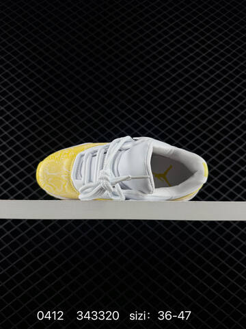 Jordan Air Jordan 11 Retro Low White Yellow Snakeskin EU 36-47 Basketball Shoe - Unisex (BS-79499)
