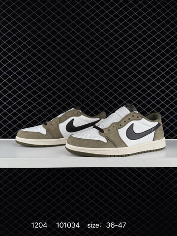 Jordan Air Jordan 1 Retro Low OG White Olive Black Sail EU 36-47 Sneaker - Unisex (BS-80115)