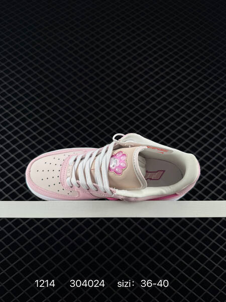 Nike Air Force 1 Low pink white with hot pink swoosh 36-40 lifestyle