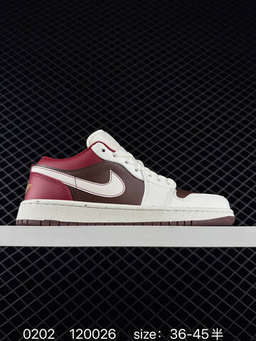 Jordan Air Jordan 1 Low White Brown Red Sail EU 36-45 Sneaker - Unisex (BS-79730)