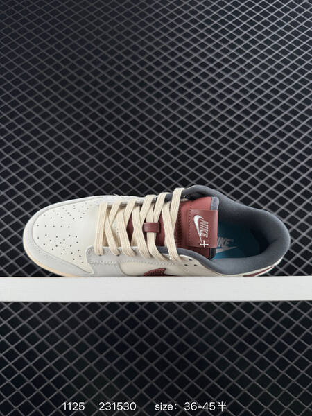 Nike Dunk SB Low cream white with burgundy accents and gray outsole 36-45 skate lifestyle