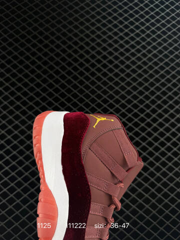 Jordan Air Jordan 11 Retro Burgundy Dusty Rose White Orange EU 36-47 Basketball Shoe - Unisex (BS-80189)