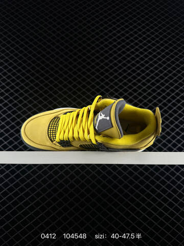 Jordan Air Jordan 4 Retro Tour Yellow Dark Grey White Black EU 40-47 5 Basketball Shoe - Men's (BS-79496)
