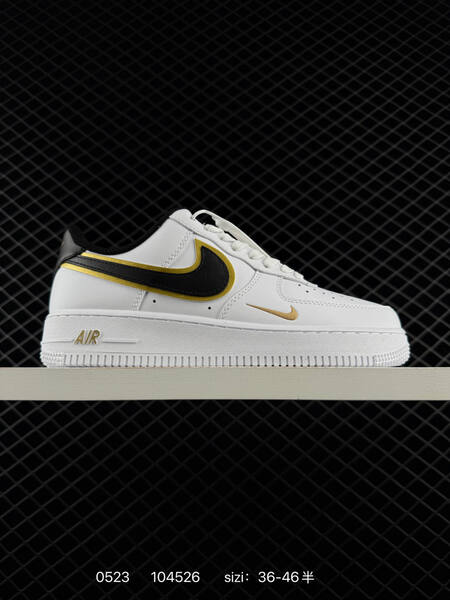 Nike Air Force 1 Low white black gold light blue pale yellow EU 36-46 lifestyle