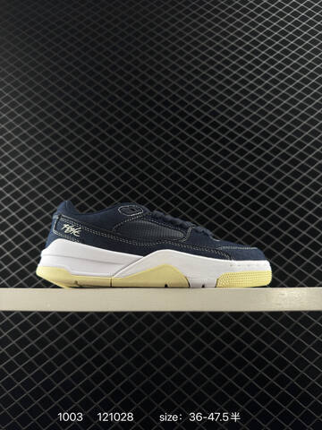 Jordan FLIGHT COURT ATE IB4414-120 Navy Blue White Pale Yellow EU 36-47 5 Sneaker - Unisex (BS-80588)