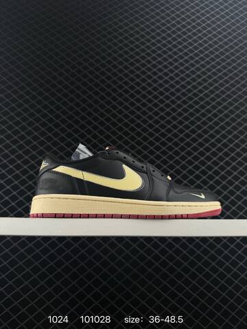 Jordan Air Jordan 1 Low Black Pale Vanilla Gym Red EU 36-48 5 Sneaker - Unisex (BS-80449)