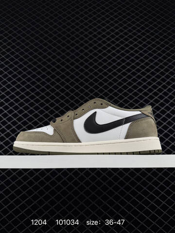 Jordan Air Jordan 1 Retro Low OG White Olive Black Sail EU 36-47 Sneaker - Unisex (BS-80115)