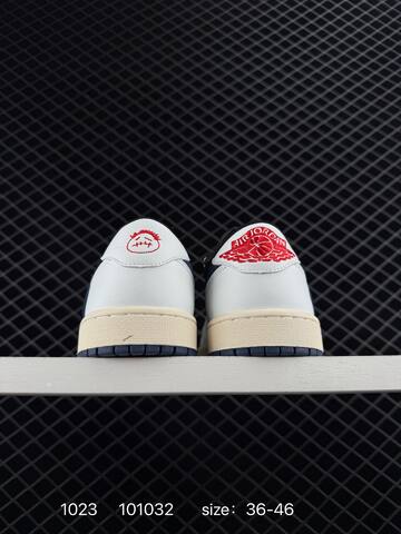 Jordan Air Jordan 1 Low Travis Scott DM7866-061 White Black Navy Sail Red EU 36-46 Sneaker - Unisex (BS-80452)