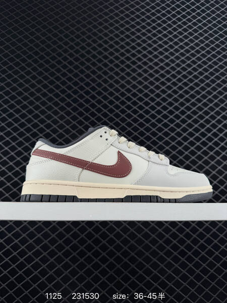 Nike Dunk SB Low cream white with burgundy accents and gray outsole 36-45 skate lifestyle