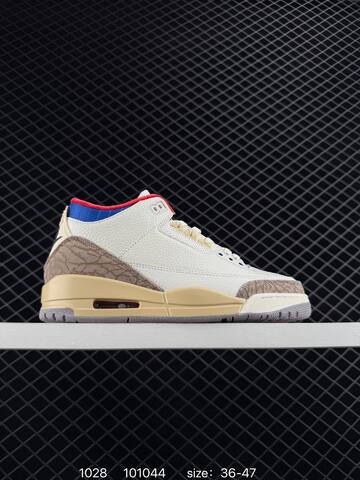 Jordan Air Jordan 3 Retro Seoul 2 0 Sail Beige Brown Red Blue EU 36-47 Basketball Shoe - Unisex (BS-80418)